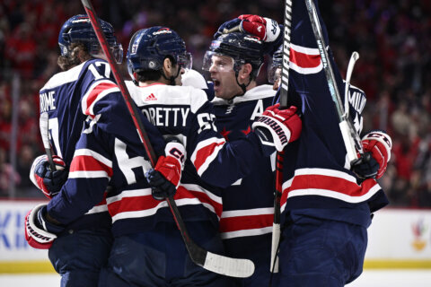 Bruins beat the Capitals 3-2 in a shootout in a potential first-round playoff preview