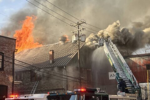 Massive fire guts historic building in downtown Frederick