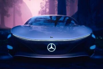 This Mercedes-Benz concept car has no steering wheel