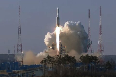 In Russia’s Far East, a new heavy-lift rocket blasts off into space after two aborted launches